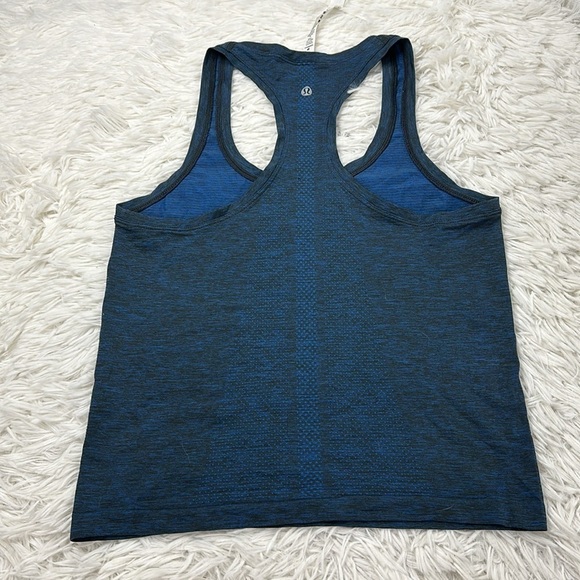 Lululemon Swiftly Tech Tank Heathered Black Blue *Race Length* - Picture 6 of 7